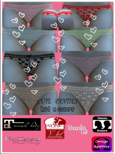 panty 8 colores con hud y appl