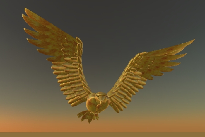 GOLDEN EAGLE IN FLIGHT  by Cheen Pitney