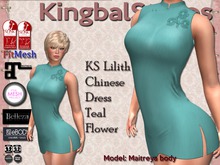 99 KS LILITH CHINESE DRESS TEAL