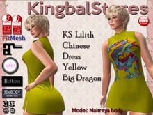 99 KS LILITH CHINESE DRESS YELLOW  DRAGON BIG
