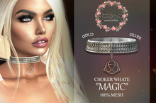 .KAROL ROSE . Choker  "MAGIC" white