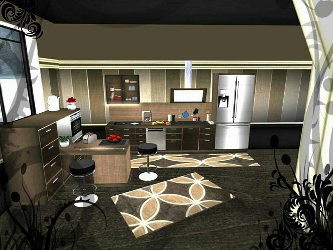Kitchen with accessories