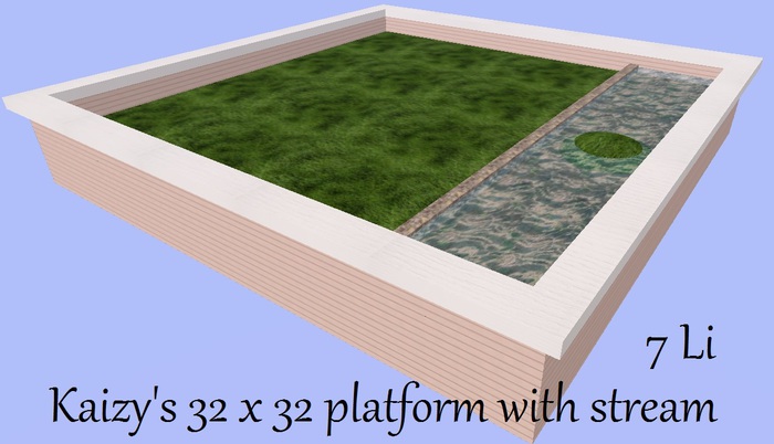 Kaizy's platform 32x32 Peach Siding w/stream