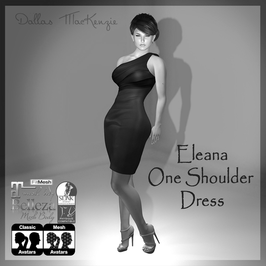 .::DM::. Eleana One Shoulder Dress - DEMO