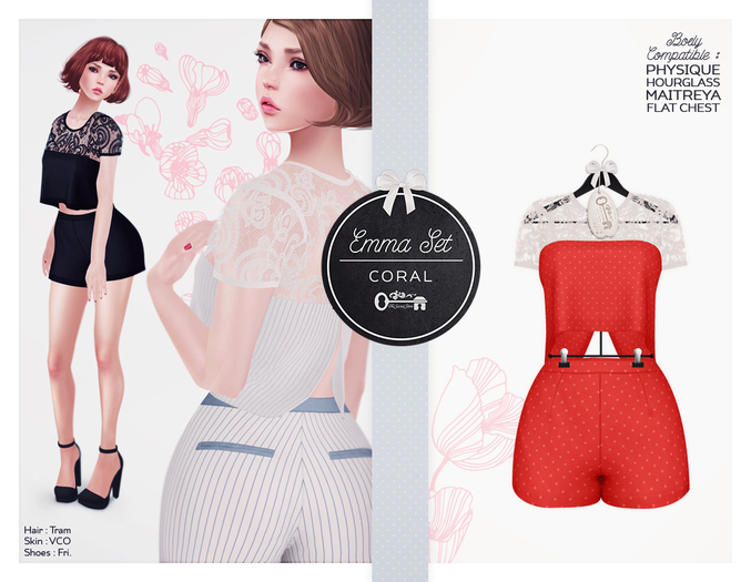 The Secret Store - Emma Set - Coral