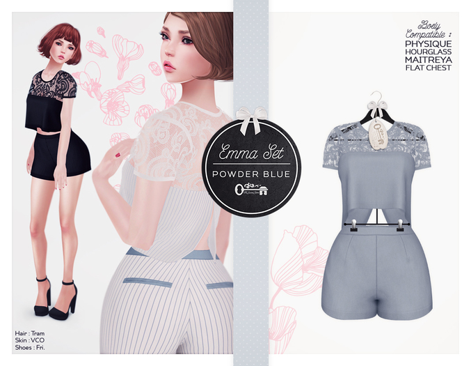 The Secret Store - Emma Set - Powder Blue
