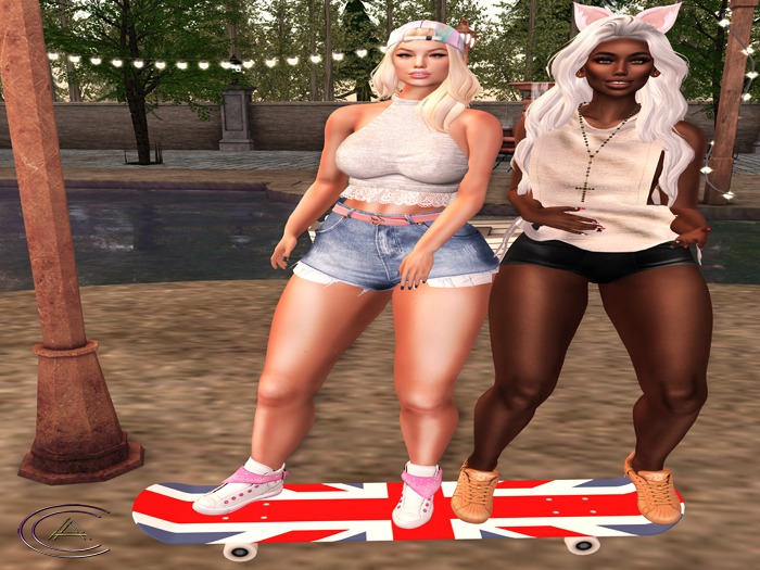 Kick Push SkateBoard Pose Set