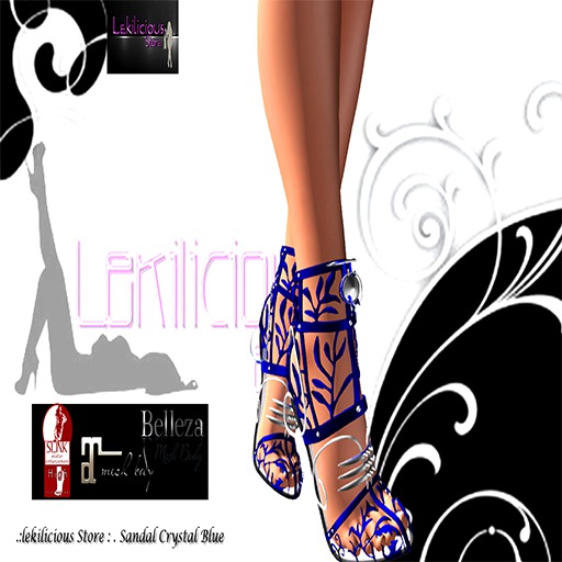 : . Lekilicious  Store: . Sandal  Crystal  Blue ( Boxed)