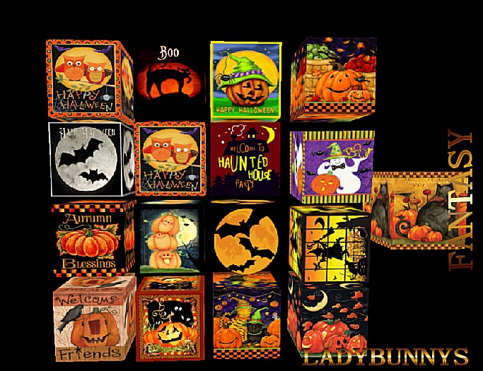 Colors of Halloween Flags Full Perm Textures for cards, backdrops and backgrounds