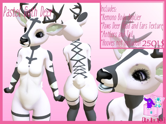 Pastel Goth Deer Kemono Mod