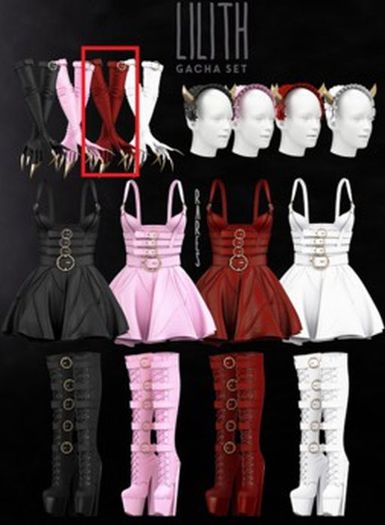 Violent Seduction - Lilith Gloves (Red)