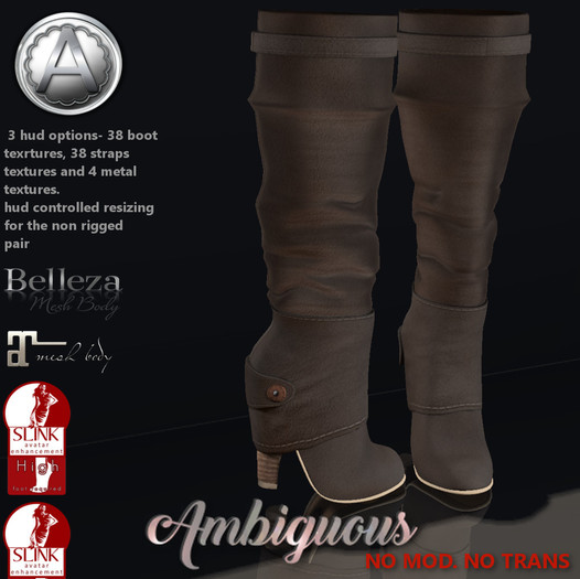 !.::AMBIGUOUS::.! DEMO LEE BOOTS WITH HUD