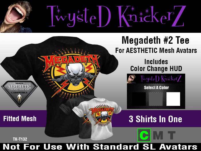 ::TwysteD KnickerZ:: Megadeth #2 Tee - AESTHETIC