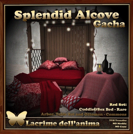 (BOX) Splendid Alcove Cuddle Bed - Red RARE