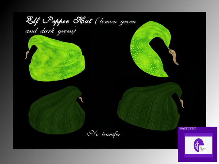 ELF PEPPER HAT(lemon and dark green) #1.2 No Transfer Vendor MP