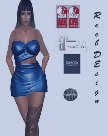 363 Reeb Design masal minidress Blue