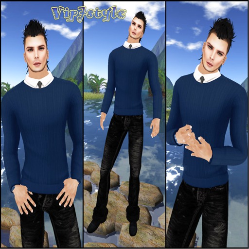 ::MESH Sweater Man Blue :: VIP JSTYLE