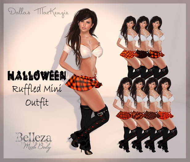 .::DM::. Halloween Ruffled Mini Outfit - BELLEZA