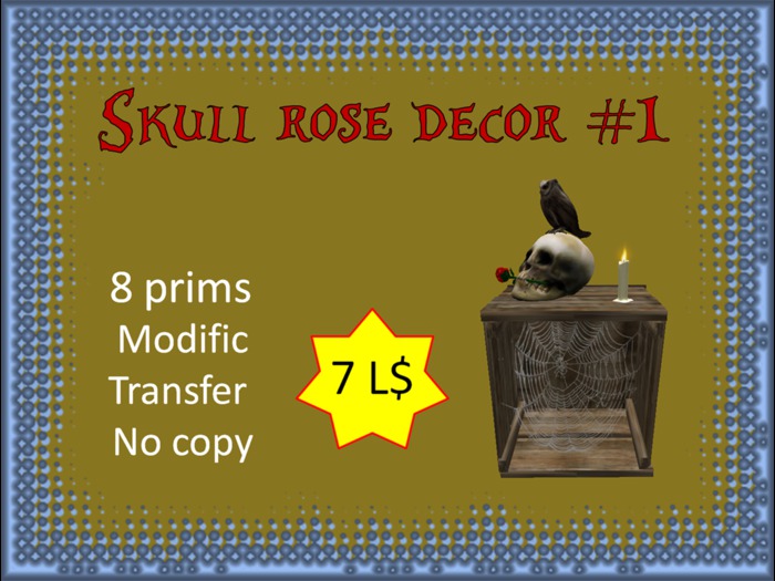 Skull rose decor #1