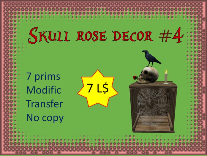 Skull rose decor #4