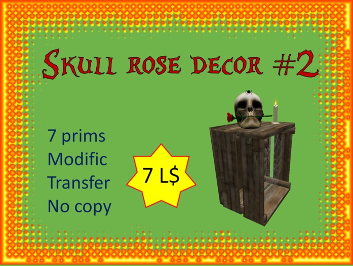Skull rose decor #2