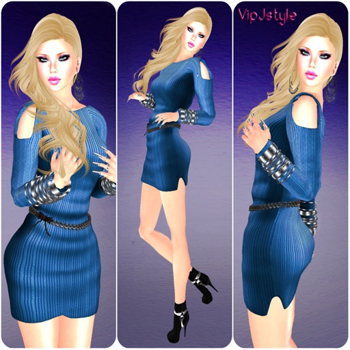 ::MESH DRESS LILI BLUE:: VIPJSTYLE