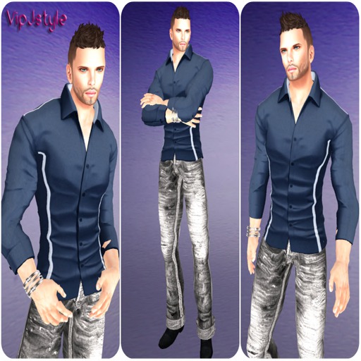 ::MESH CHEMISE MESH MAN BLUE:: VIP JSTYLE
