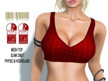 .:Bee:. MESH TankTop Red - Slink Physic & Hourglass *ADD/WEAR*
