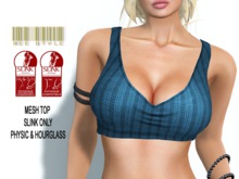 .:Bee:. MESH TankTop Blue - Slink Physic & Hourglass *ADD/WEAR*