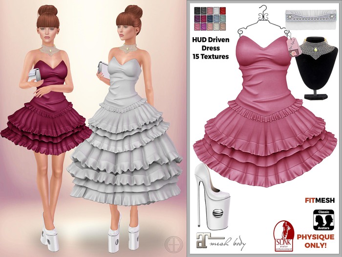 [hh] Belize Dress Outfit (3 Styles-15 Textures)