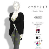 Prism Cynthia Sweater & Leggings Outfit by Jezzixa in Green BOM, 5 Standard Sizes