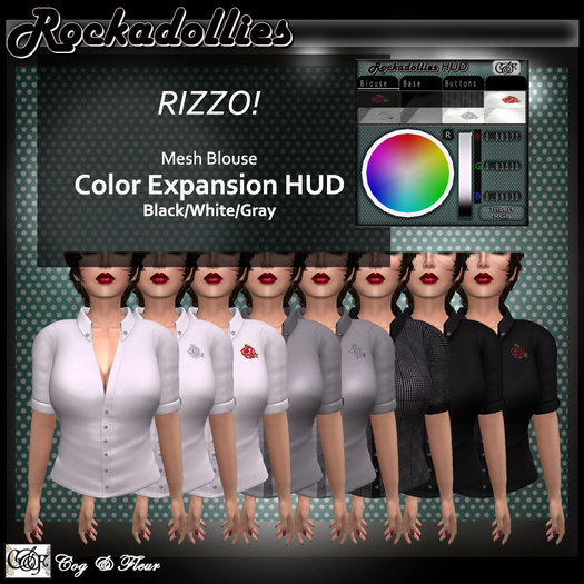 C&F Rizzo Blouse Expansion HUD - BLK / GRAY/ WHT