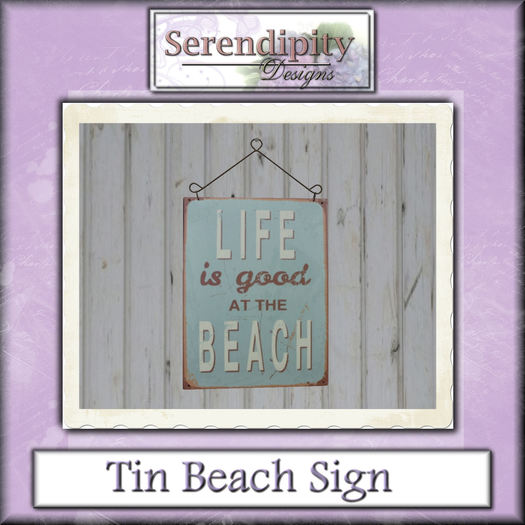 Serendipity Designs - Beach Life Tin Sign