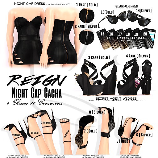 REIGN.- STUDDED GLASSES- GOLD #13