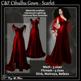 C&F Cthulhu Gown Scarlet