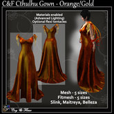 C&F Cthulhu Gown Orange Gold