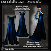 C&F Cthulhu Gown Oceana - Mesh, Fitmesh, Maitreya, Belleza & Slink