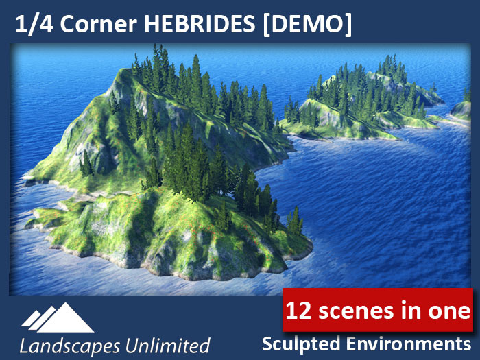 Second Life Marketplace - [DEMO] Off-sim 1/4 Sim Corner Landscape ...
