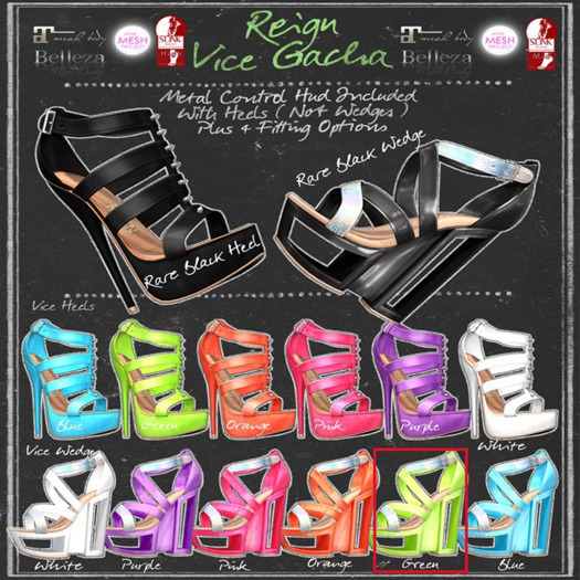REIGN.-Vice Heels- Black- RARE
