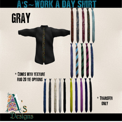 A's ~ Work A Day Shirt Bag GRAY