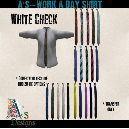 A's ~ Work A Day Shirt Bag WHITE CHECK