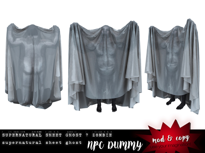 - TESLA - Supernatural Sheet Ghost / Zombie NPC Dummy