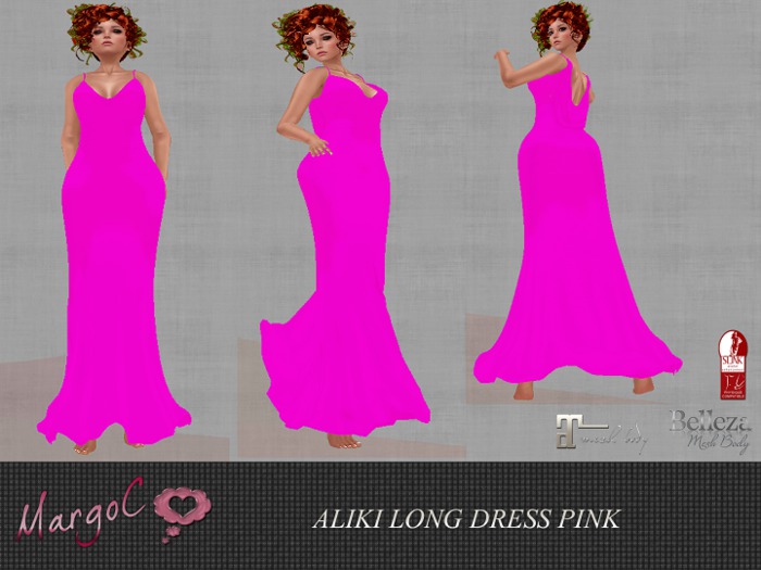 DEMO ALIKI LONG DRESS PINK