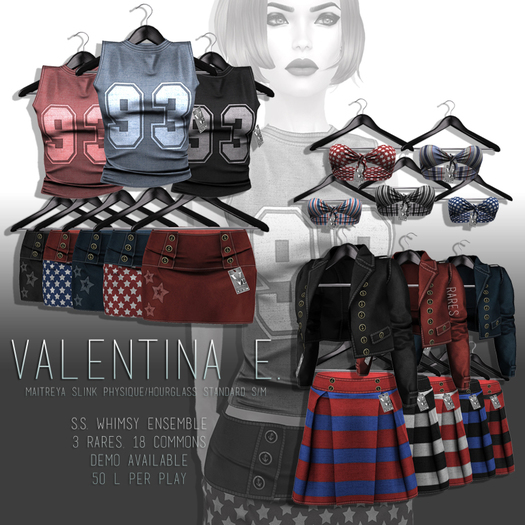 V.E. Whimsy Stripey Skirt Red & White