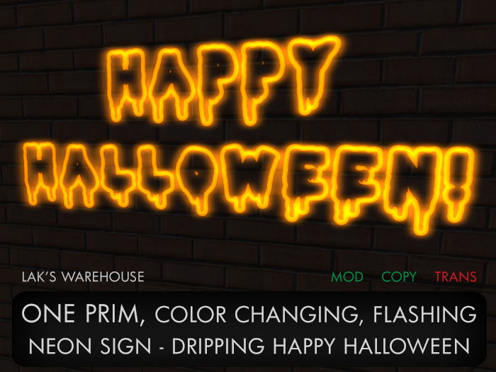 [LW] Dripping Happy Halloween! Neon Sign