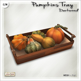 [V/W] Pumpkins Tray Darkwood COPY - (BOX)