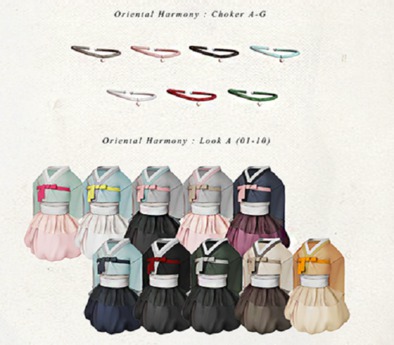 Second Life Marketplace - . offbeat . Oriental Harmony Look A-ALPHA