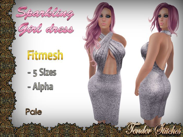 [TS] - Sparkling Girl Dress - Pale (Fitmesh 5 Sizes)