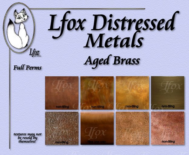 lfox Distressed Metals - Aged Brass