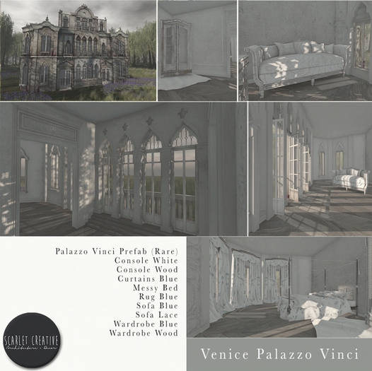 Scarlet Creative - The Arcade:  Venice Sofa Blue MT